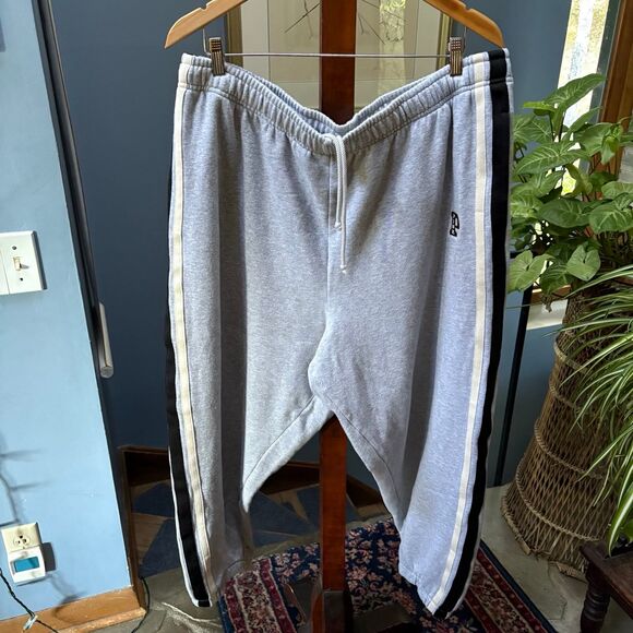 VS PINK Collegiate Grey, Striped Logo Sweatpant Joggers Plus Size XXL - Picture 3 of 9